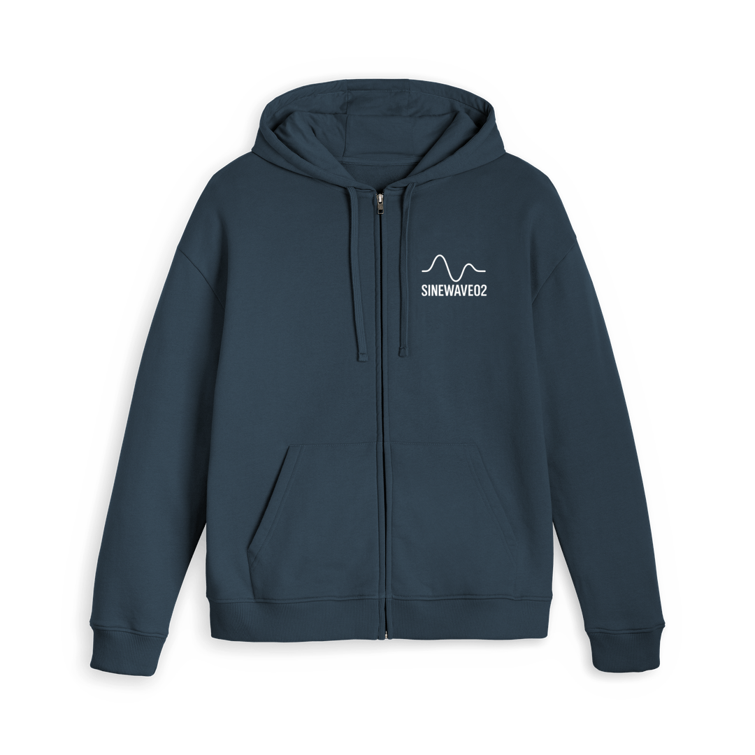Navy Zip hoody Front