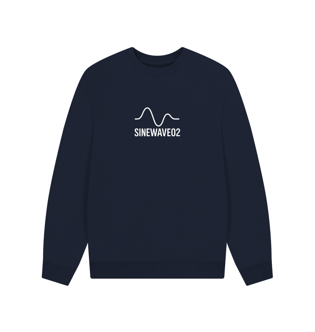 Navy Blue Printed Sweater Front