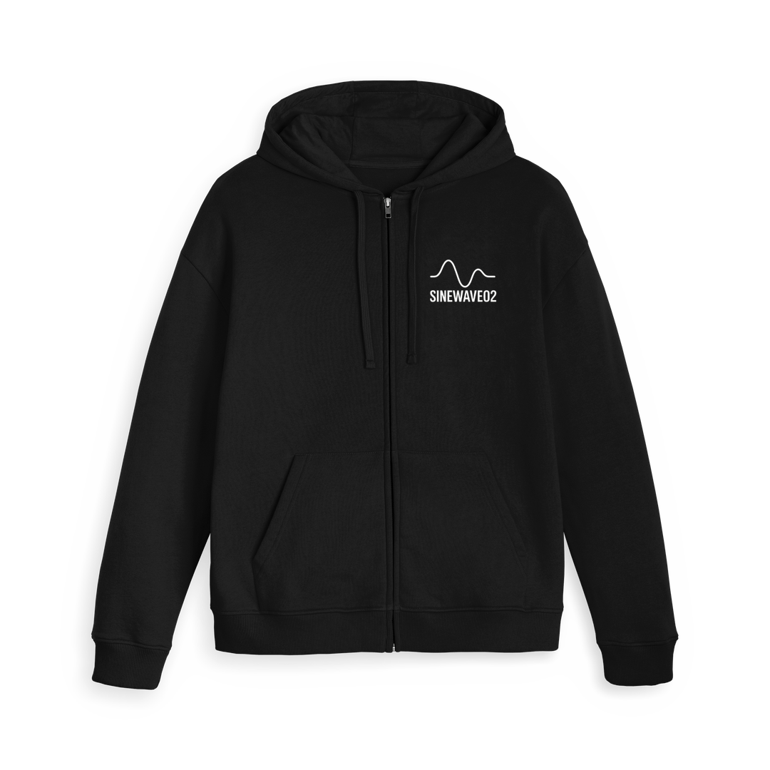 Black Zip hoody Front