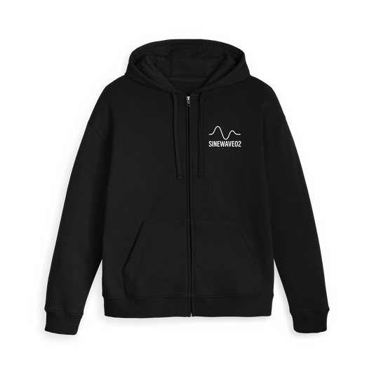Black Zip hoody Front
