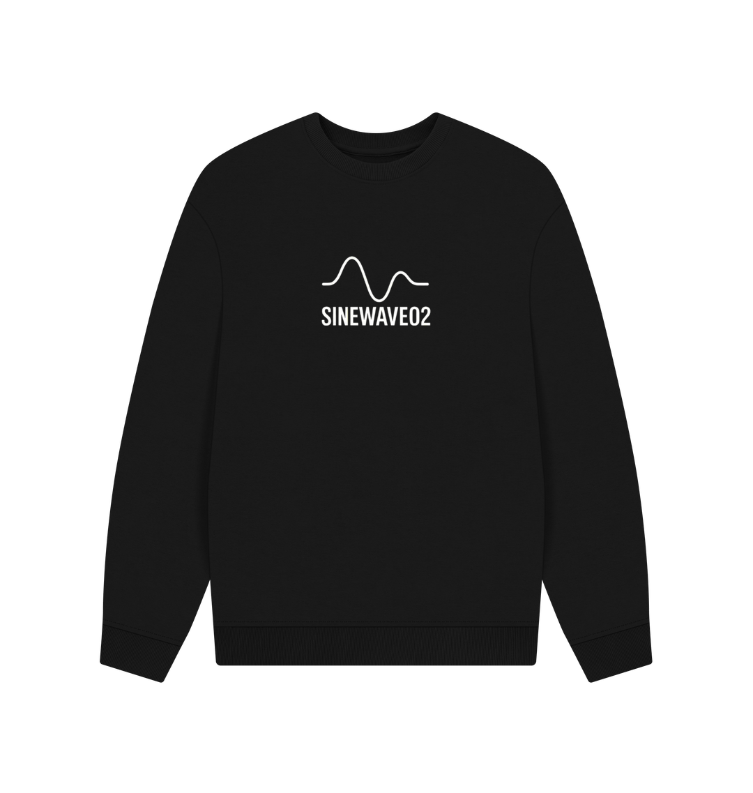 Black Printed Sweater Front