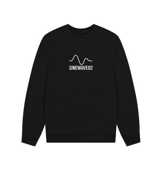Black Printed Sweater Front